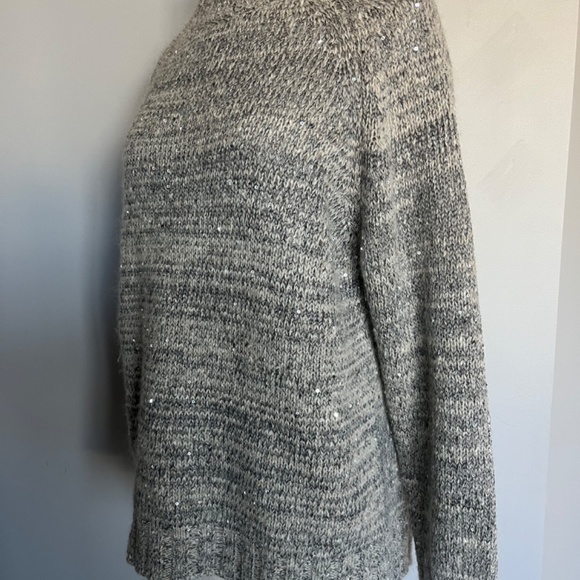 WEEKEND MAX MARA Vivetta Sequined Wool blend Cocktail Raglan Sweater Pullover 8 - Picture 13 of 16